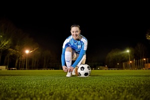 DORTMUND, GERMANY - FEBRUARY 24: Amateur Football Player Of The Year Caterina Mannino of TuS Boevinghausen poses on February 24, 2016 in Dortmund, Germany. (Photo by Sascha Steinbach/Bongarts/Getty Images) *** Local Caption *** Caterina Mannino